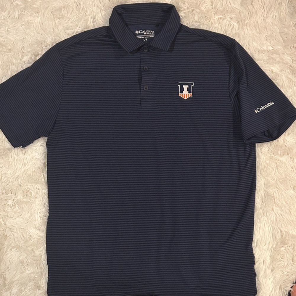 University of Illinois - Columbia Men's Dark Blue Polo with Logo - NWOT - Picture 6 of 7